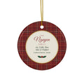 The Cranberry Plaid Family Ornament