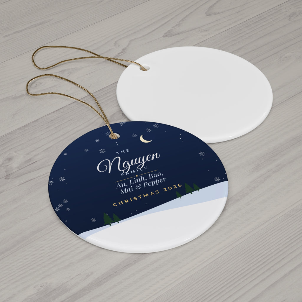 The Snowy Night Family Ornament
