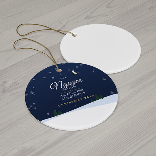 The Snowy Night Family Ornament