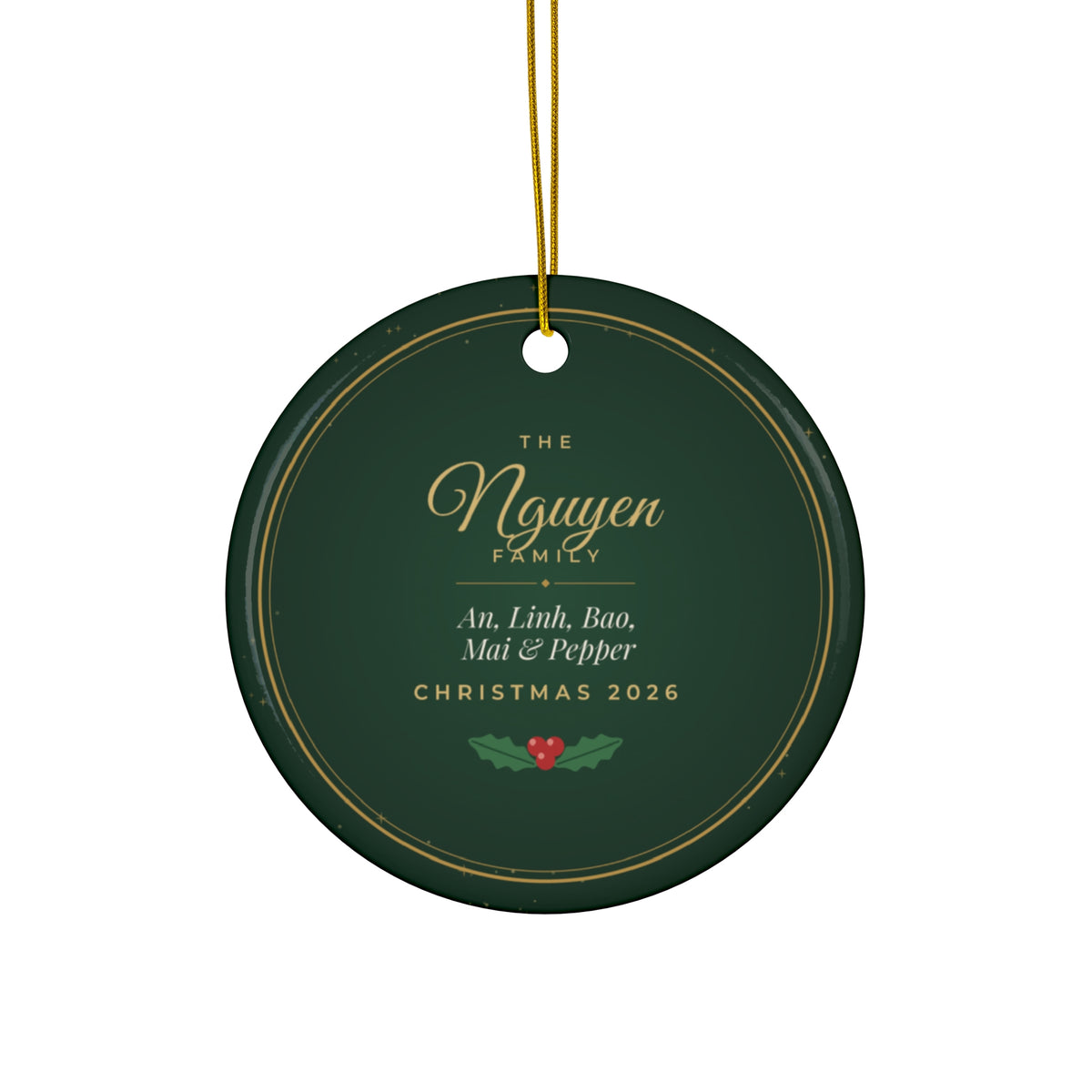 The Evergreen Family Ornament