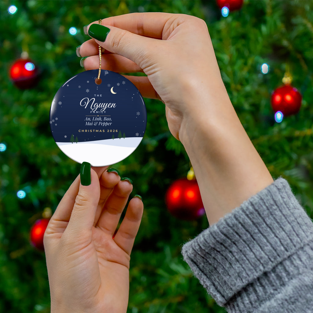 The Snowy Night Family Ornament