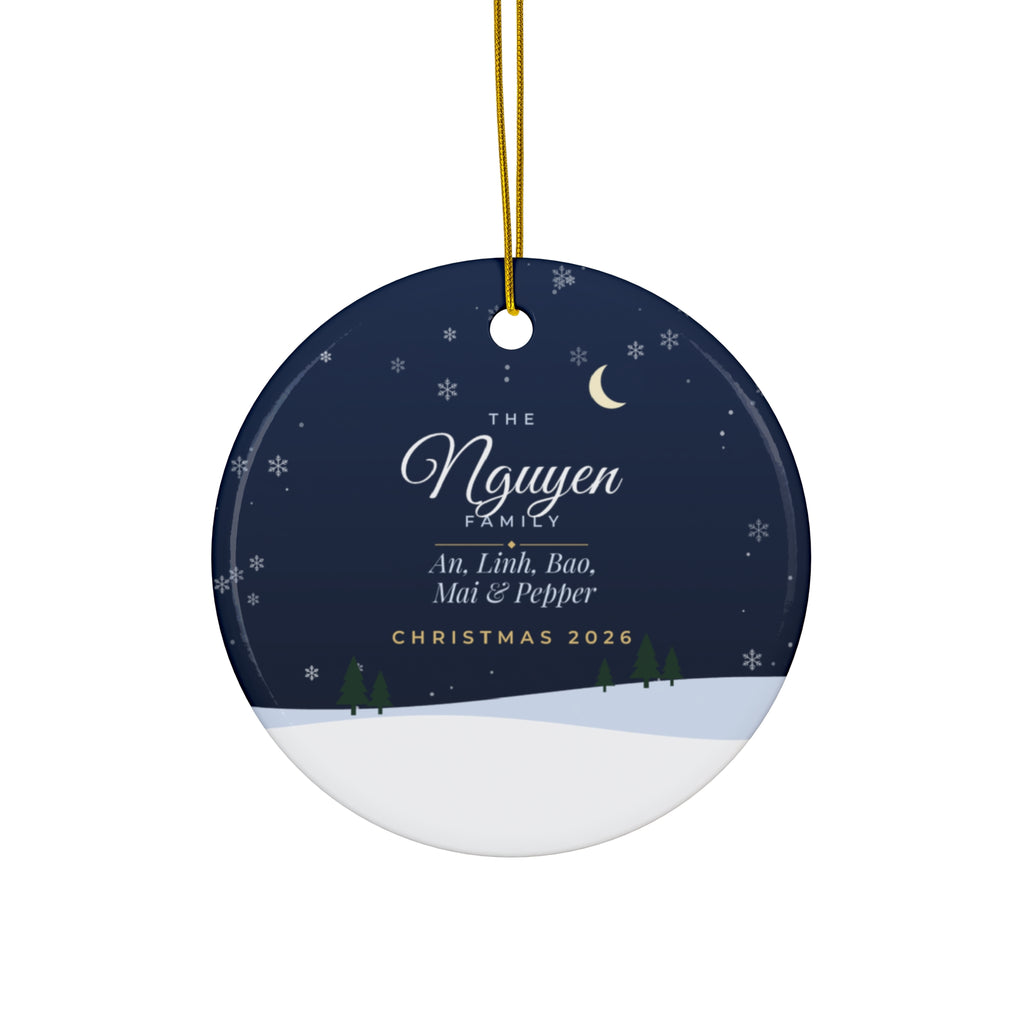 The Snowy Night Family Ornament